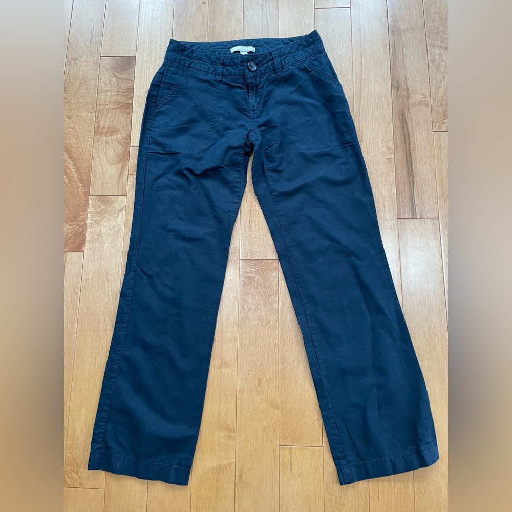 Banana Republic Size 2P Dark Blue Linen and Cotton Pants